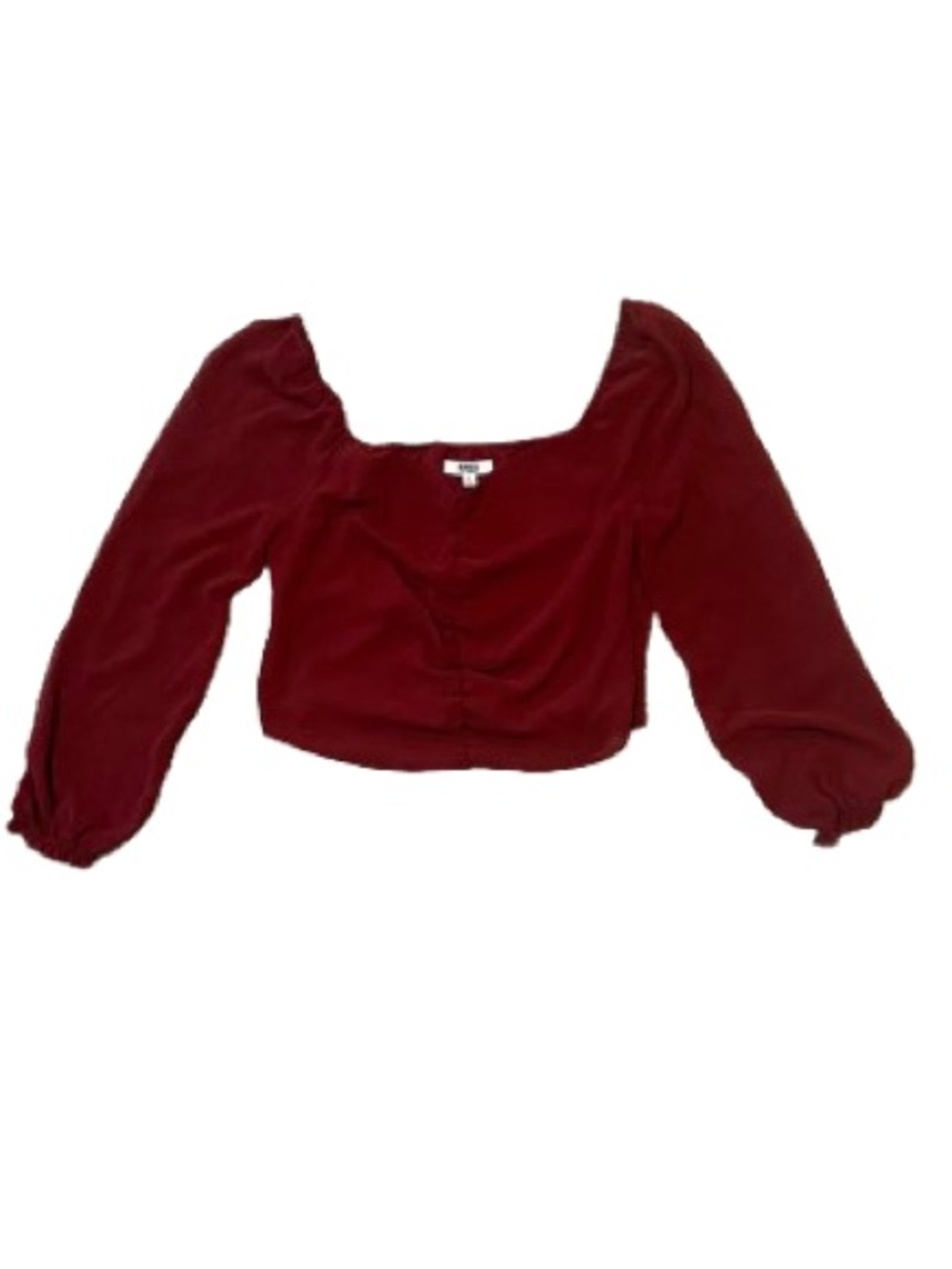 BB Dakota by Steve Madden Burgundy Square Neck Blouse
